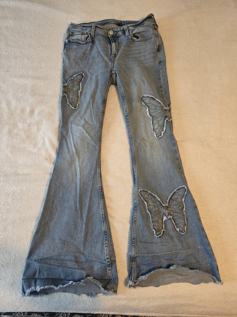 Arizona Jean Co Denim Flare Jeans with Butterflies 9